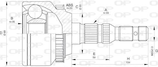 Open Parts CVJ5655.10 - Kardan, Pogonska osovina www.molydon.hr