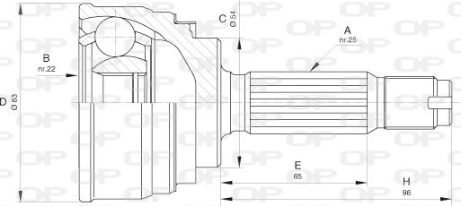 Open Parts CVJ5608.10 - Kardan, Pogonska osovina www.molydon.hr