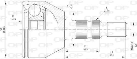 Open Parts CVJ5602.10 - Kardan, Pogonska osovina www.molydon.hr