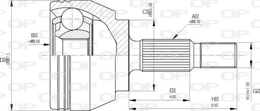 Open Parts CVJ5684.10 - Kardan, Pogonska osovina www.molydon.hr