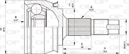 Open Parts CVJ5682.10 - Kardan, Pogonska osovina www.molydon.hr