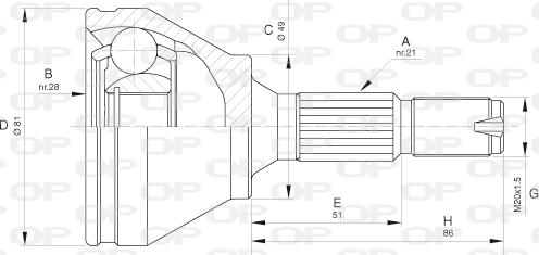 Open Parts CVJ5632.10 - Kardan, Pogonska osovina www.molydon.hr