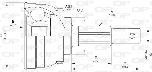 Open Parts CVJ5629.10 - Kardan, Pogonska osovina www.molydon.hr