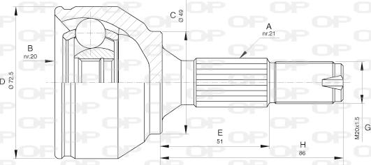 Open Parts CVJ5622.10 - Kardan, Pogonska osovina www.molydon.hr