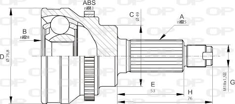 Open Parts CVJ5675.10 - Kardan, Pogonska osovina www.molydon.hr