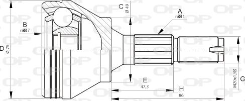 Open Parts CVJ5677.10 - Kardan, Pogonska osovina www.molydon.hr