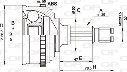 Open Parts CVJ5050.10 - Kardan, Pogonska osovina www.molydon.hr