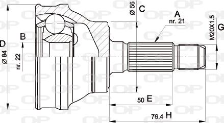 Open Parts CVJ5060.10 - Kardan, Pogonska osovina www.molydon.hr