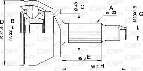 Open Parts CVJ5156.10 - Kardan, Pogonska osovina www.molydon.hr