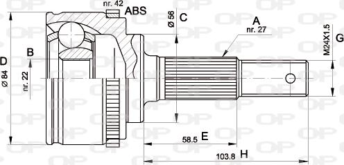 Open Parts CVJ5165.10 - Kardan, Pogonska osovina www.molydon.hr