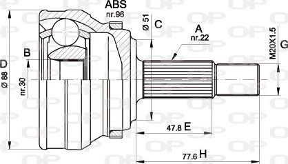 Open Parts CVJ5109.10 - Kardan, Pogonska osovina www.molydon.hr