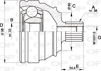 Open Parts CVJ5121.10 - Kardan, Pogonska osovina www.molydon.hr