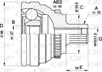 Open Parts CVJ5174.10 - Kardan, Pogonska osovina www.molydon.hr