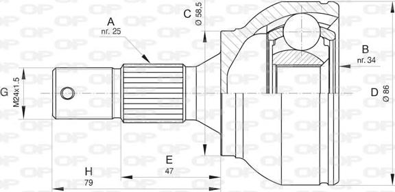 Open Parts CVJ5802.10 - Kardan, Pogonska osovina www.molydon.hr