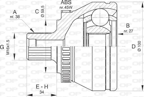 Open Parts CVJ5816.10 - Kardan, Pogonska osovina www.molydon.hr