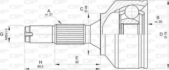 Open Parts CVJ5837.10 - Kardan, Pogonska osovina www.molydon.hr