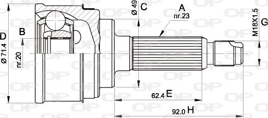 Open Parts CVJ5349.10 - Kardan, Pogonska osovina www.molydon.hr