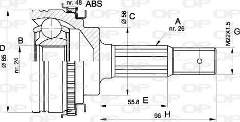 Open Parts CVJ5341.10 - Kardan, Pogonska osovina www.molydon.hr