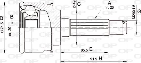 Open Parts CVJ5348.10 - Kardan, Pogonska osovina www.molydon.hr