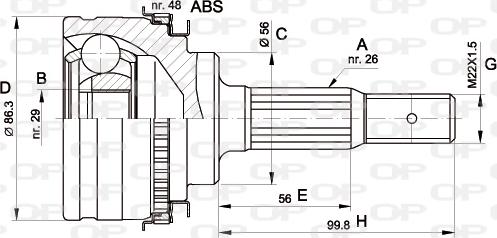 Open Parts CVJ5342.10 - Kardan, Pogonska osovina www.molydon.hr