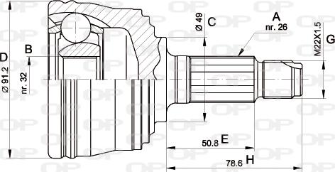 Open Parts CVJ5353.10 - Kardan, Pogonska osovina www.molydon.hr