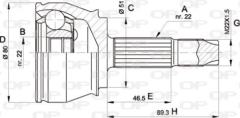 Open Parts CVJ5361.10 - Kardan, Pogonska osovina www.molydon.hr