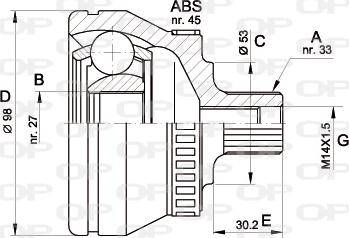 Open Parts CVJ5368.10 - Kardan, Pogonska osovina www.molydon.hr