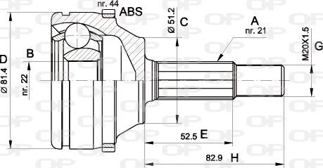 Open Parts CVJ5306.10 - Kardan, Pogonska osovina www.molydon.hr