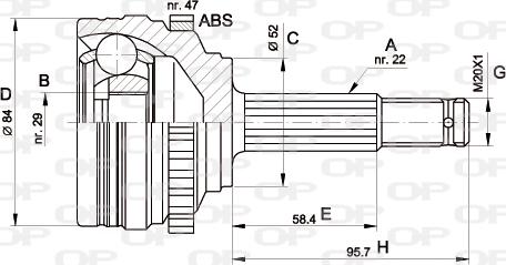 Open Parts CVJ5388.10 - Kardan, Pogonska osovina www.molydon.hr