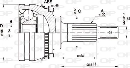 Open Parts CVJ5321.10 - Kardan, Pogonska osovina www.molydon.hr