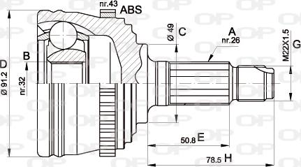 Open Parts CVJ5370.10 - Kardan, Pogonska osovina www.molydon.hr