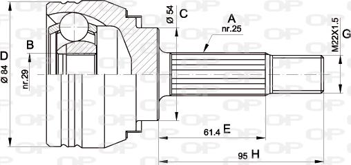 Open Parts CVJ5372.10 - Kardan, Pogonska osovina www.molydon.hr