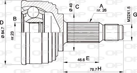 Open Parts CVJ5254.10 - Kardan, Pogonska osovina www.molydon.hr