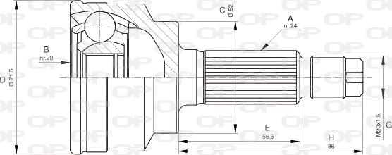 Open Parts CVJ5255.10 - Kardan, Pogonska osovina www.molydon.hr