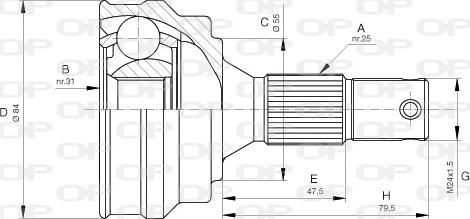 Open Parts CVJ5253.10 - Kardan, Pogonska osovina www.molydon.hr