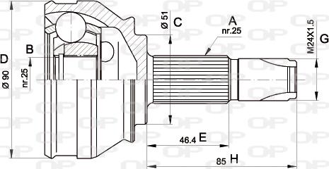 Open Parts CVJ5252.10 - Kardan, Pogonska osovina www.molydon.hr