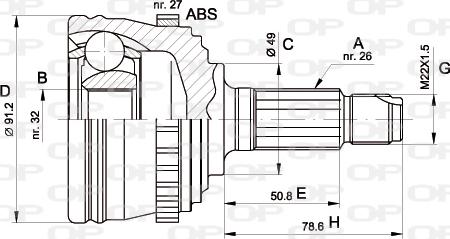 Open Parts CVJ5264.10 - Kardan, Pogonska osovina www.molydon.hr