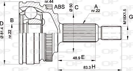 Open Parts CVJ5266.10 - Kardan, Pogonska osovina www.molydon.hr