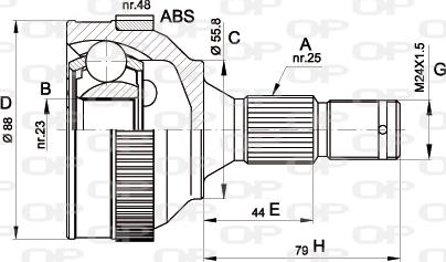 Open Parts CVJ5208.10 - Kardan, Pogonska osovina www.molydon.hr