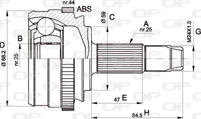 Open Parts CVJ5214.10 - Kardan, Pogonska osovina www.molydon.hr