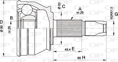 Open Parts CVJ5211.10 - Kardan, Pogonska osovina www.molydon.hr