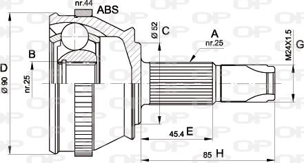 Open Parts CVJ5212.10 - Kardan, Pogonska osovina www.molydon.hr