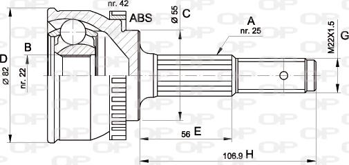 Open Parts CVJ5288.10 - Kardan, Pogonska osovina www.molydon.hr