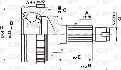 Open Parts CVJ5282.10 - Kardan, Pogonska osovina www.molydon.hr