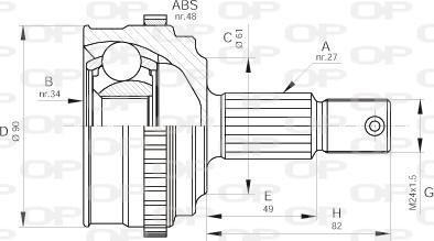 Open Parts CVJ5220.10 - Kardan, Pogonska osovina www.molydon.hr