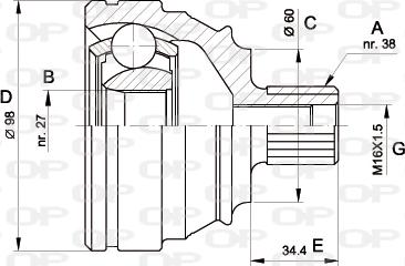 Open Parts CVJ5228.10 - Kardan, Pogonska osovina www.molydon.hr