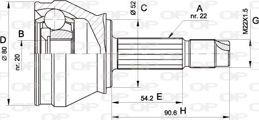 Open Parts CVJ5223.10 - Kardan, Pogonska osovina www.molydon.hr