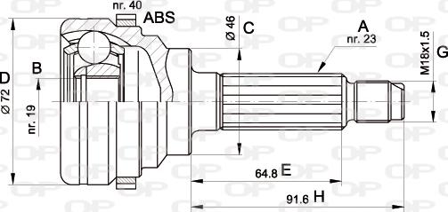 Open Parts CVJ5274.10 - Kardan, Pogonska osovina www.molydon.hr