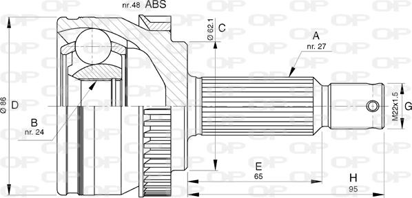 Open Parts CVJ5791.10 - Kardan, Pogonska osovina www.molydon.hr