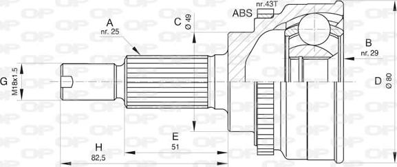 Open Parts CVJ5797.10 - Kardan, Pogonska osovina www.molydon.hr